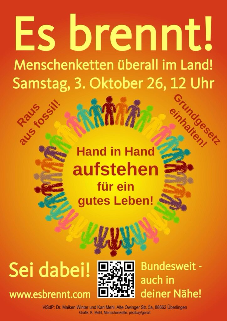 Es brennt! Menschenketten am 3.10.